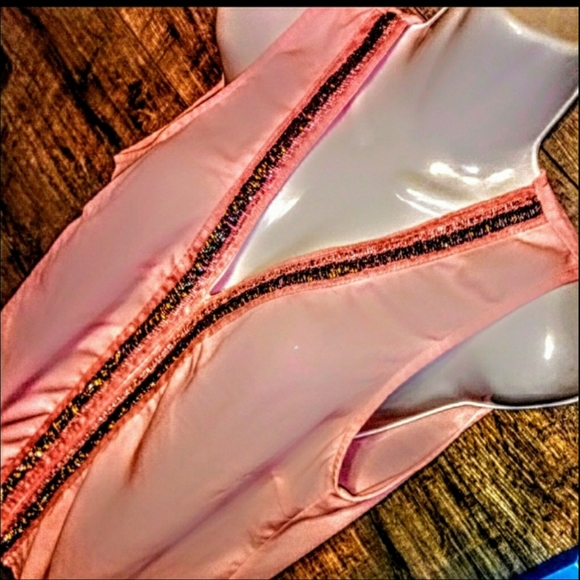 Metaphor Top Size S Pink Chiffon Beaded Slit Back - Picture 6 of 11